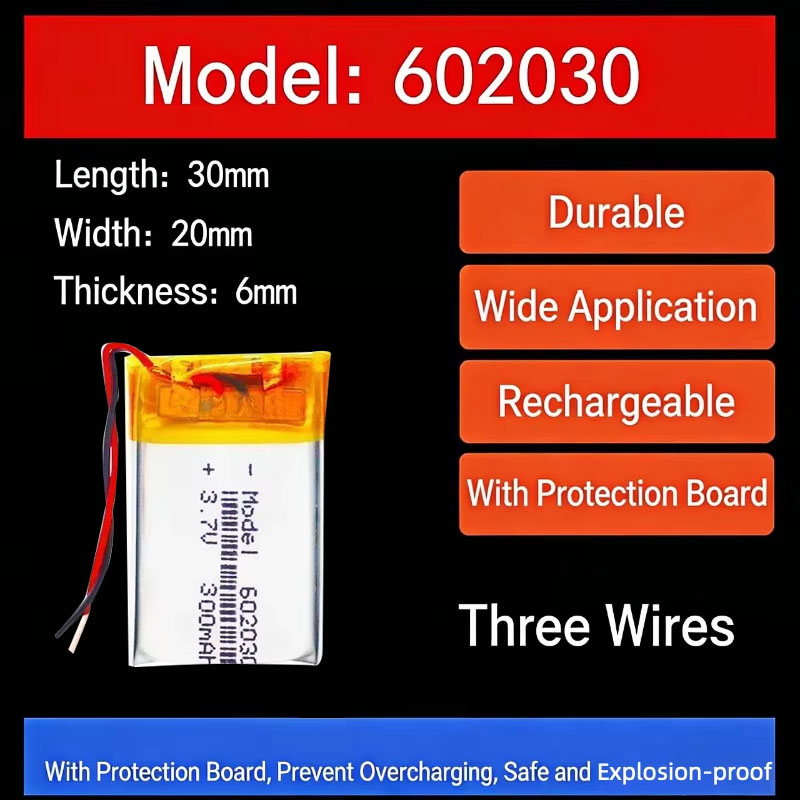 Smart Watch - Bateria litowa 3.7V 300mAh 602030, baterie
