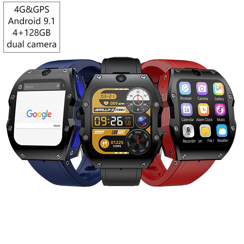 Smart Watch - Smartwatch 4G Android 4+128GB GPS Podwójny