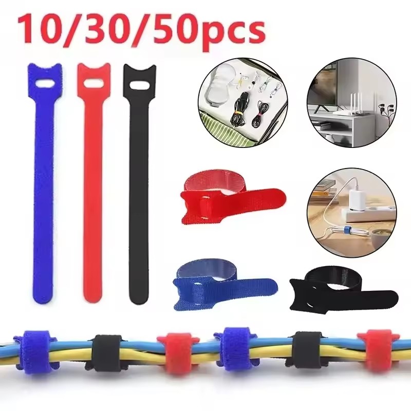 Cable Organizer - 10/30/50 szt. wielokrotnego użytku opasek z