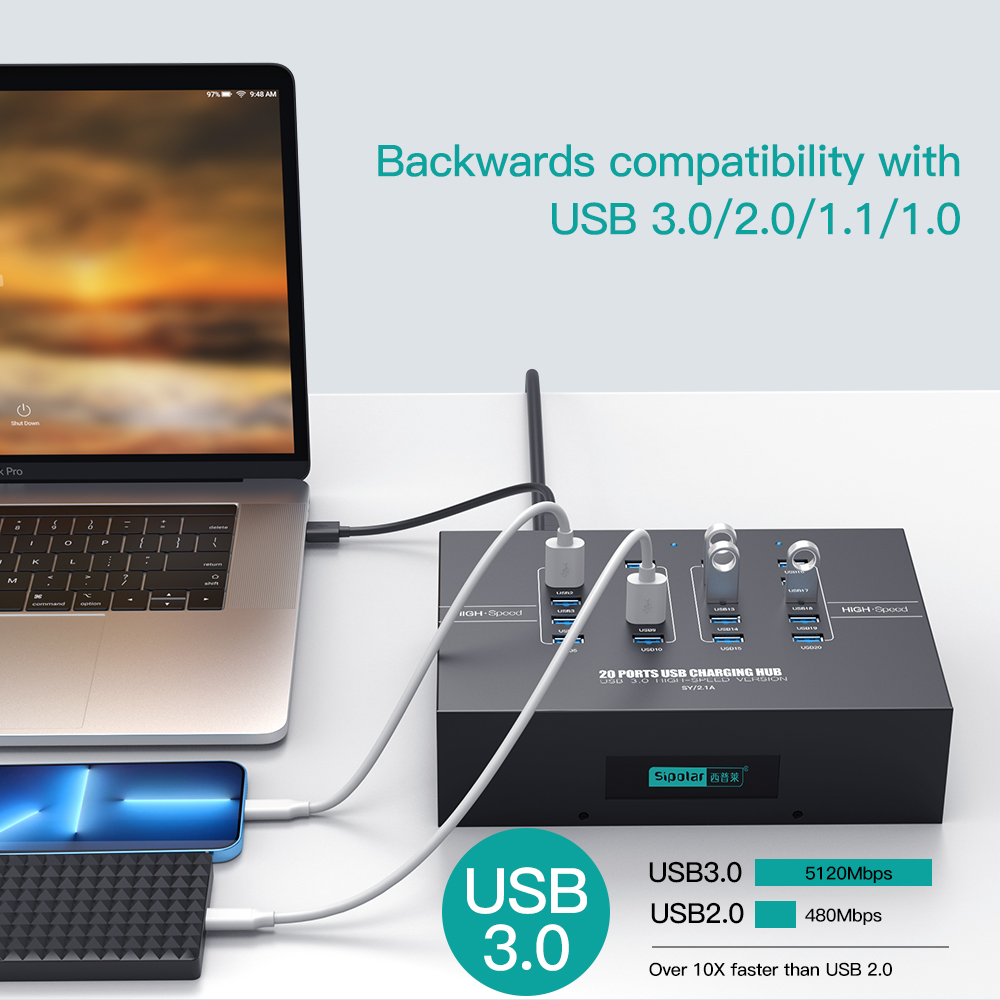 20-portowy hub USB 3.0 do łado – Usb Hub recenzja i cena