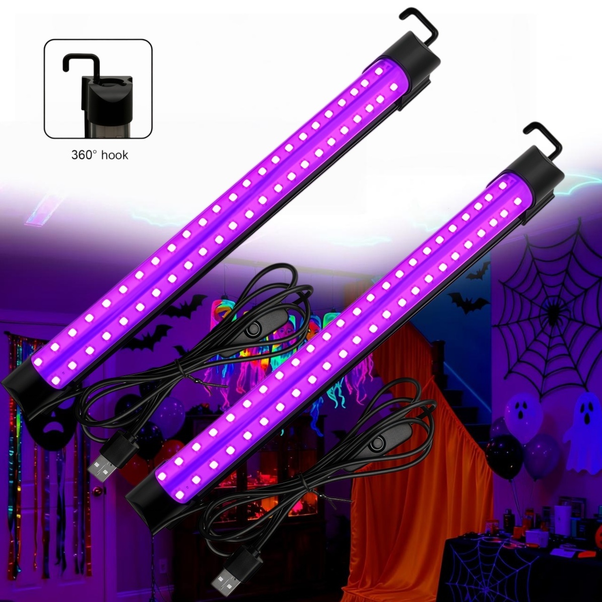 Lampa UV LED z czarnym światłe – Usb Hub recenzja i cena
